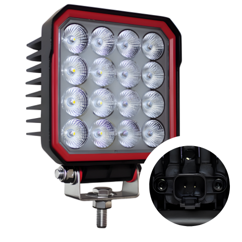 Van Master VMGWL85D 9-32V 3071 Lumens ADR Approved Square LED Work Light w/ DT Connector PN: VMGWL85D